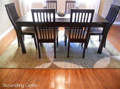 Putting A Rug Under Dining Room Table
